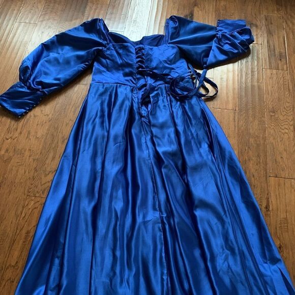 Blue Strapless Prom Dress Size XXL - Picture 11 of 14